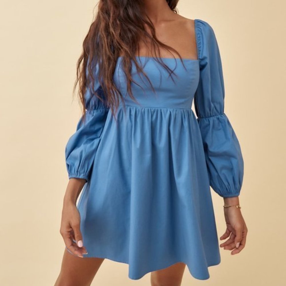 Reformation Michaela Dress in Azure *NWT*